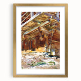 Modern Wall Art - Sunlit Rustic Structure - Contemporary Art Print