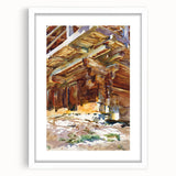 Modern Wall Art - Sunlit Rustic Structure - Contemporary Art Print