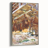 Modern Wall Art - Sunlit Rustic Structure - Contemporary Art Print