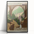 Vintage Switzerland Travel Poster - Rhaetian Railway Viaduct