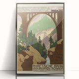 Vintage Switzerland Travel Poster - Rhaetian Railway Viaduct