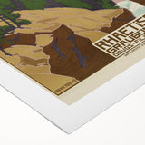 Vintage Switzerland Travel Poster - Rhaetian Railway Viaduct