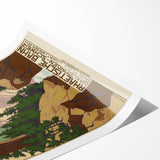 Vintage Switzerland Travel Poster - Rhaetian Railway Viaduct