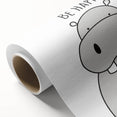 Be Happy Hippo Nursery Wall Art – Baby Room & Kids Decor Print