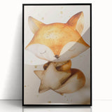 Fox with Star - Kids Room Wall Art Canvas and Framed Options