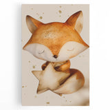 Fox with Star - Kids Room Wall Art Canvas and Framed Options