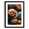 Extra large abstract art print featuring textured fall colors in a black frame, ideal for living room decor.
