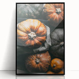 Large abstract wall art featuring autumnal shades on framed acrylic, ideal for modern living room decor.