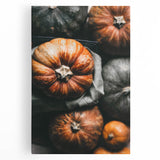 Large black and white stretched canvas depicting autumn trees, ideal for kitchen wall art.