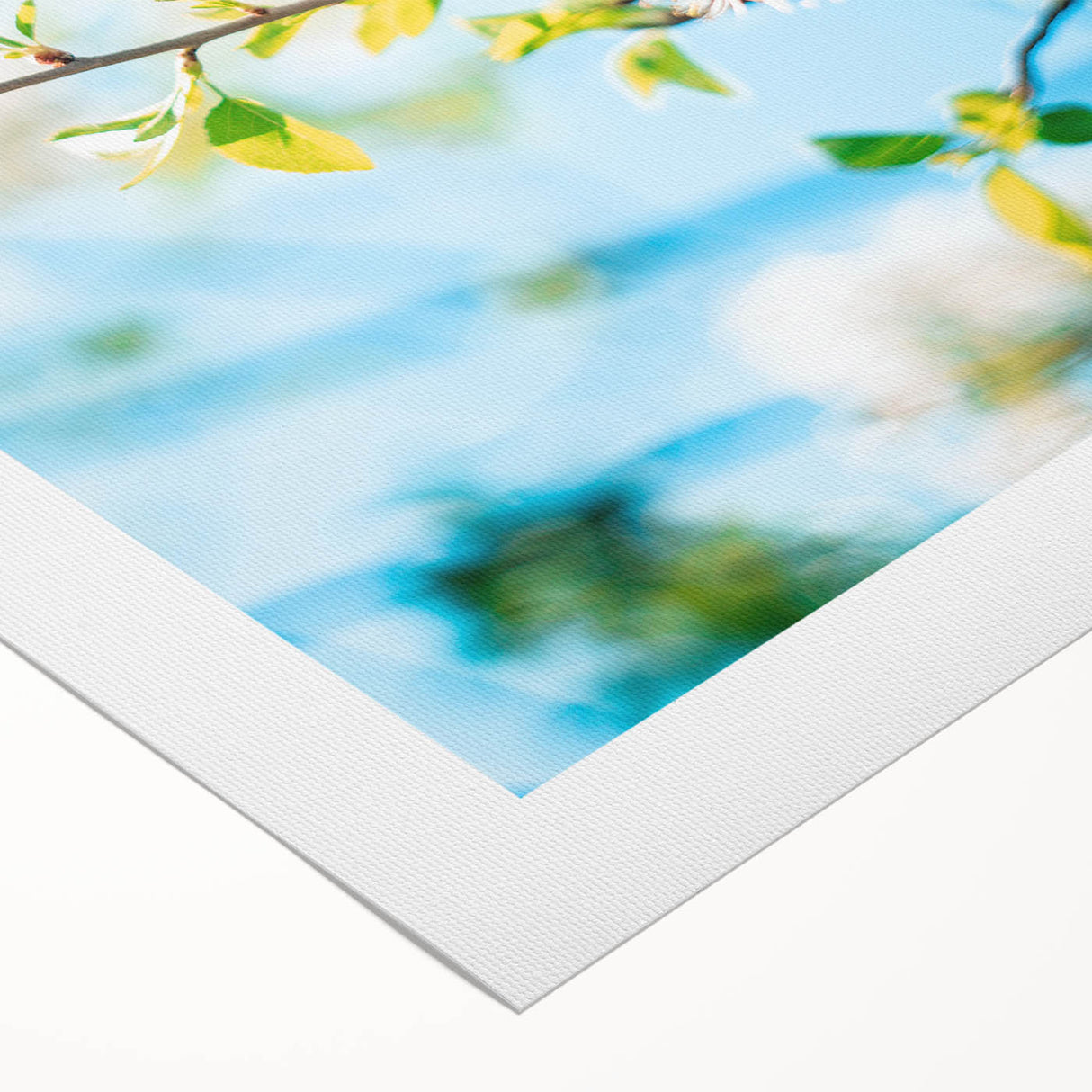 Art deco poster featuring a stylized spring scene in pastel shades on rolled canvas, suitable for dining room walls.