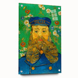 Large abstract wall art on acrylic glass depicting vibrant swirling colors, ideal for modern bedroom or dining room decor.