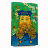 Large abstract wall art on acrylic glass depicting vibrant swirls of blue and yellow, ideal for bedroom or dining room decor.