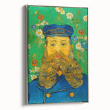 Framed canvas featuring a Van Gogh landscape painting with vibrant colors, ideal for adding a vintage touch to any room.