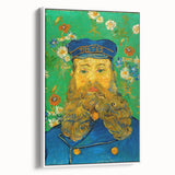 Vintage poster art of Van Gogh's painting on a framed canvas, featuring vibrant colors, ideal for living room decor.