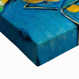 Large art of a black and white landscape painting on stretched canvas, ideal for bedroom wall decor.