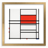 Modern Wall Art – Piet Mondrian’s Composition No. 4 in Red and Blue
