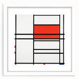 Modern Wall Art – Piet Mondrian’s Composition No. 4 in Red and Blue
