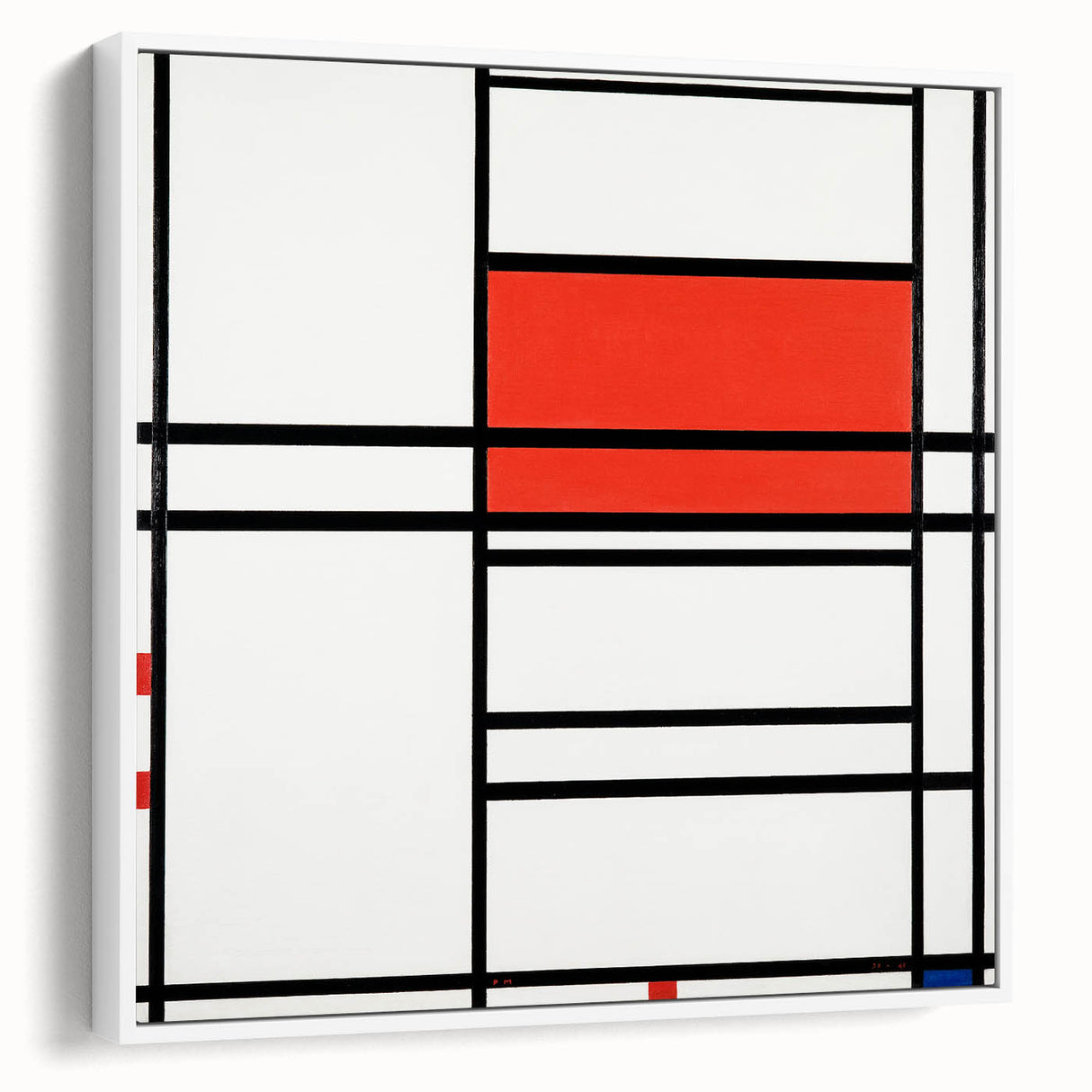 Modern Wall Art – Piet Mondrian’s Composition No. 4 in Red and Blue