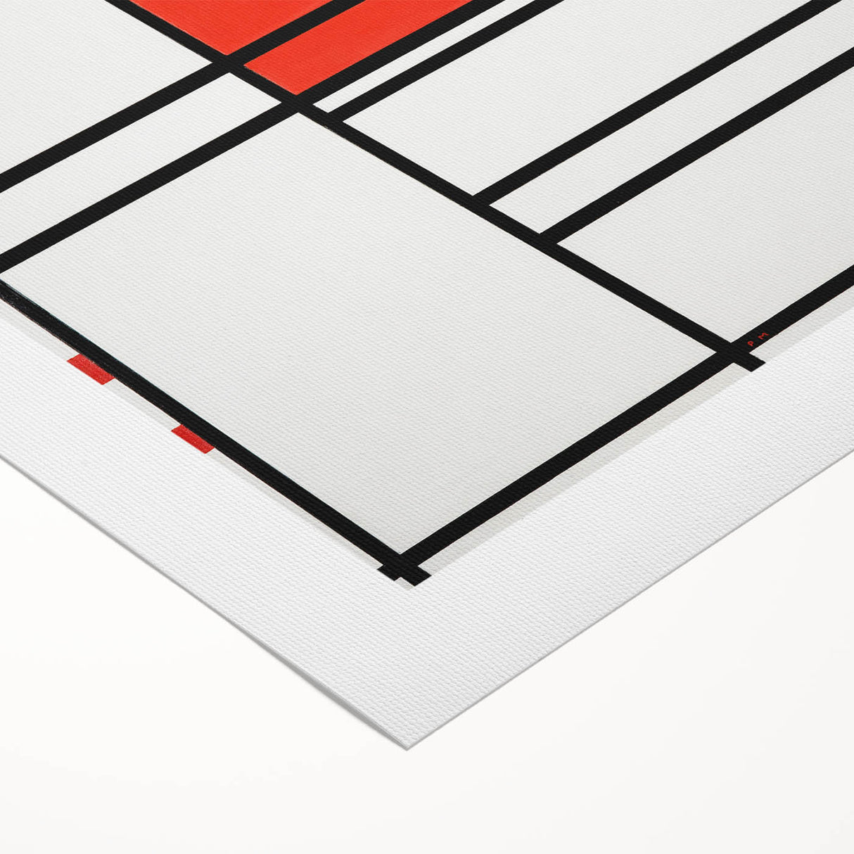 Modern Wall Art – Piet Mondrian’s Composition No. 4 in Red and Blue