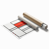 Modern Wall Art – Piet Mondrian’s Composition No. 4 in Red and Blue