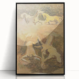 Dynamic Horse Scene Wall Art - Abstract Modern Art Prints