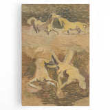 Dynamic Horse Scene Wall Art - Abstract Modern Art Prints