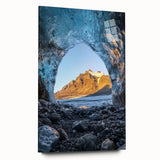 Acrylic glass artwork showcasing a stunning side view of a cave landscape, featuring vibrant colors and intricate details, ideal for modern home decor enthusiasts.