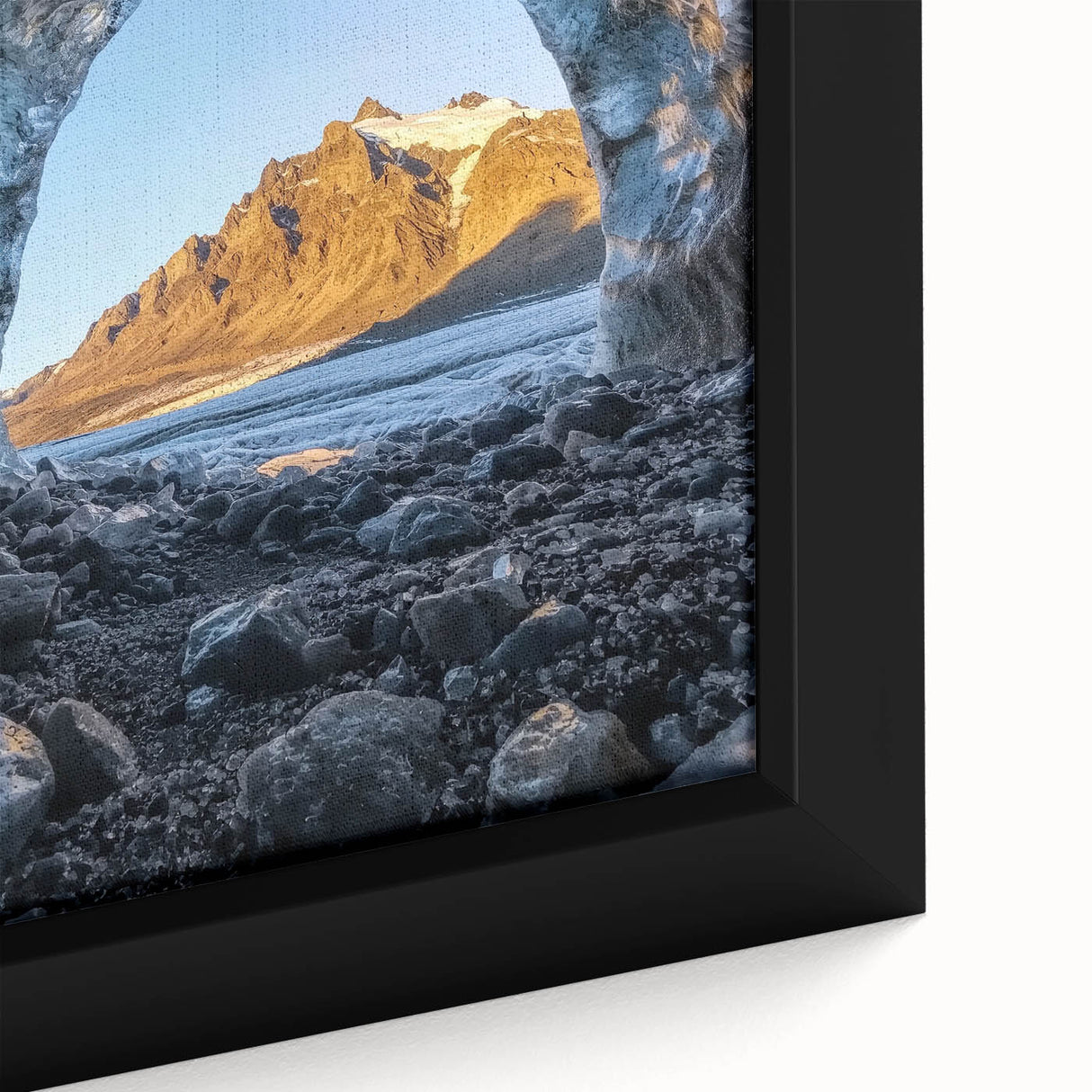 Framed canvas artwork showcasing a stunning close-up of colorful cave landscapes, featuring intricate textures and vibrant hues that enhance any room's decor.