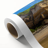Vibrant rolled canvas depicting stunning cliffs and landscapes, showcasing rich colors and intricate details, ideal for enhancing home decor. Perfectly packaged in a protective cardboard tube.