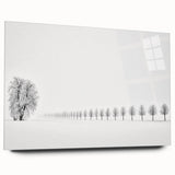 Minimalist Office Wall Art – Modern Black and White Winter Scene