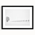 Minimalist Office Wall Art – Modern Black and White Winter Scene