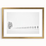 Minimalist Office Wall Art – Modern Black and White Winter Scene