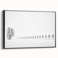 Minimalist Office Wall Art – Modern Black and White Winter Scene