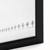 Minimalist Office Wall Art – Modern Black and White Winter Scene