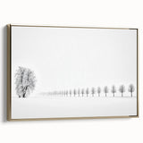 Minimalist Office Wall Art – Modern Black and White Winter Scene