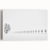 Minimalist Office Wall Art – Modern Black and White Winter Scene