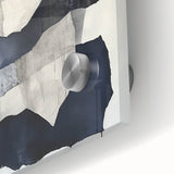 Modern Abstract Wall Art – Linear Terrain in Gray, Black & White