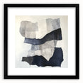 Modern Abstract Wall Art – Linear Terrain in Gray, Black & White