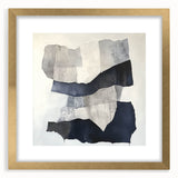 Modern Abstract Wall Art – Linear Terrain in Gray, Black & White