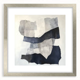 Modern Abstract Wall Art – Linear Terrain in Gray, Black & White