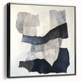 Modern Abstract Wall Art – Linear Terrain in Gray, Black & White
