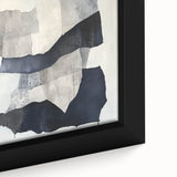 Modern Abstract Wall Art – Linear Terrain in Gray, Black & White