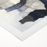 Modern Abstract Wall Art – Linear Terrain in Gray, Black & White