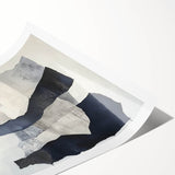 Modern Abstract Wall Art – Linear Terrain in Gray, Black & White