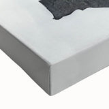 Modern Abstract Wall Art – Linear Terrain in Gray, Black & White