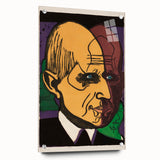 Expressionist Art - Vibrant Dual Portrait with Bold Colors