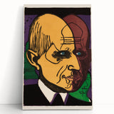 Expressionist Art - Vibrant Dual Portrait with Bold Colors