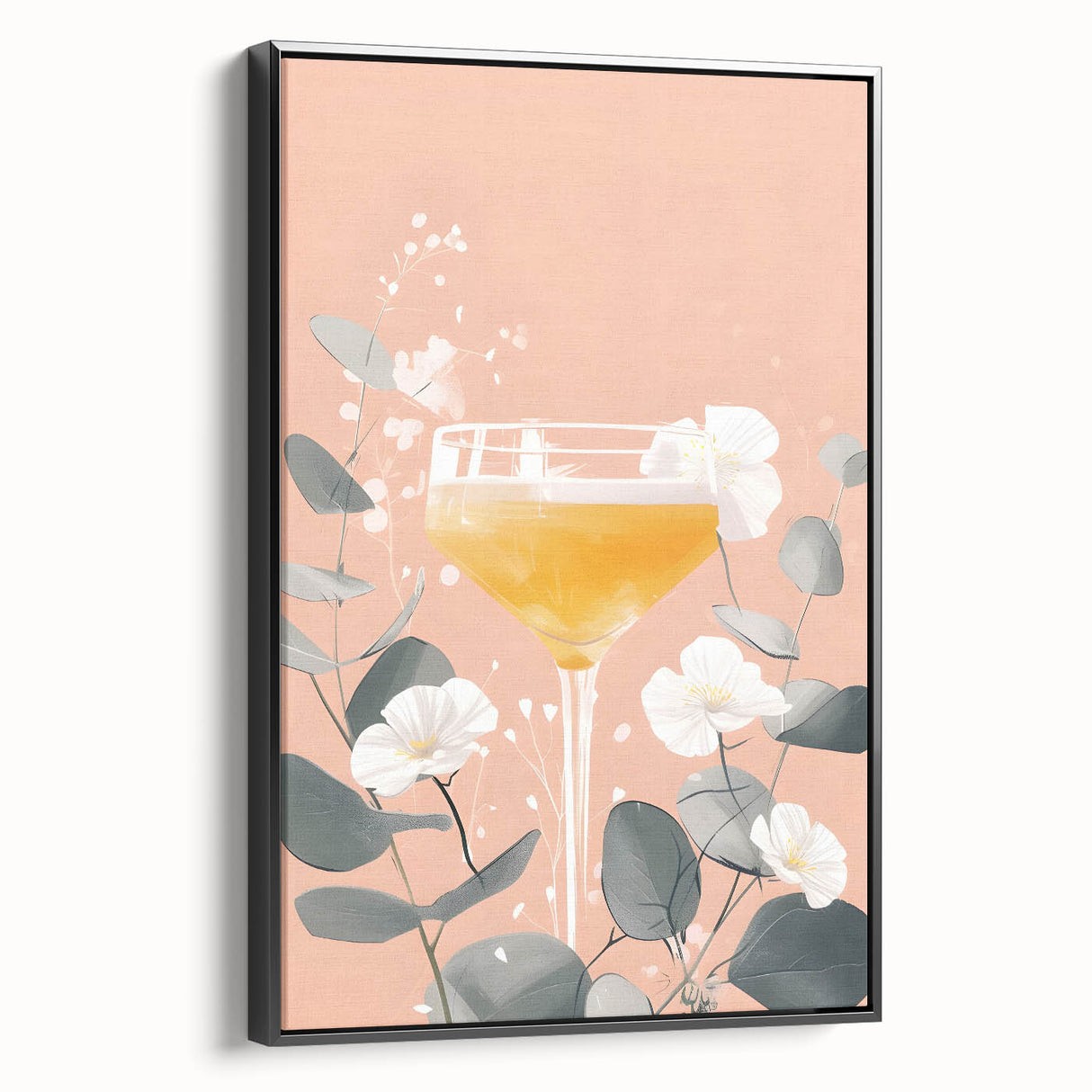 Black and white vintage poster art of a landscape on framed canvas, suitable for bedroom decor.