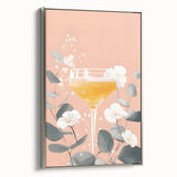 Landscape art painting featuring colorful vintage poster art on black wall art, framed canvas, ideal for dining room decor.