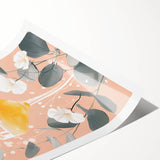 Extra large wall art featuring line art flowers in black on a white background, ideal for large living room decor.